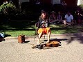 Mark Goffeney plays guitar with his feet
