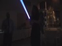 A Jedi never lets thier guard down, even at a wedding reception.