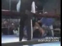 Boxer pushes huge ref and gets his butt kicked for it. Boxer pushes huge ref and gets his butt kicked for it.