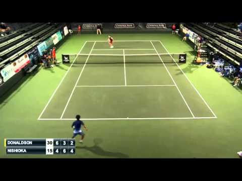 Japanese Tennis Player Hits Behind-The-Back Shot, Drops Mic