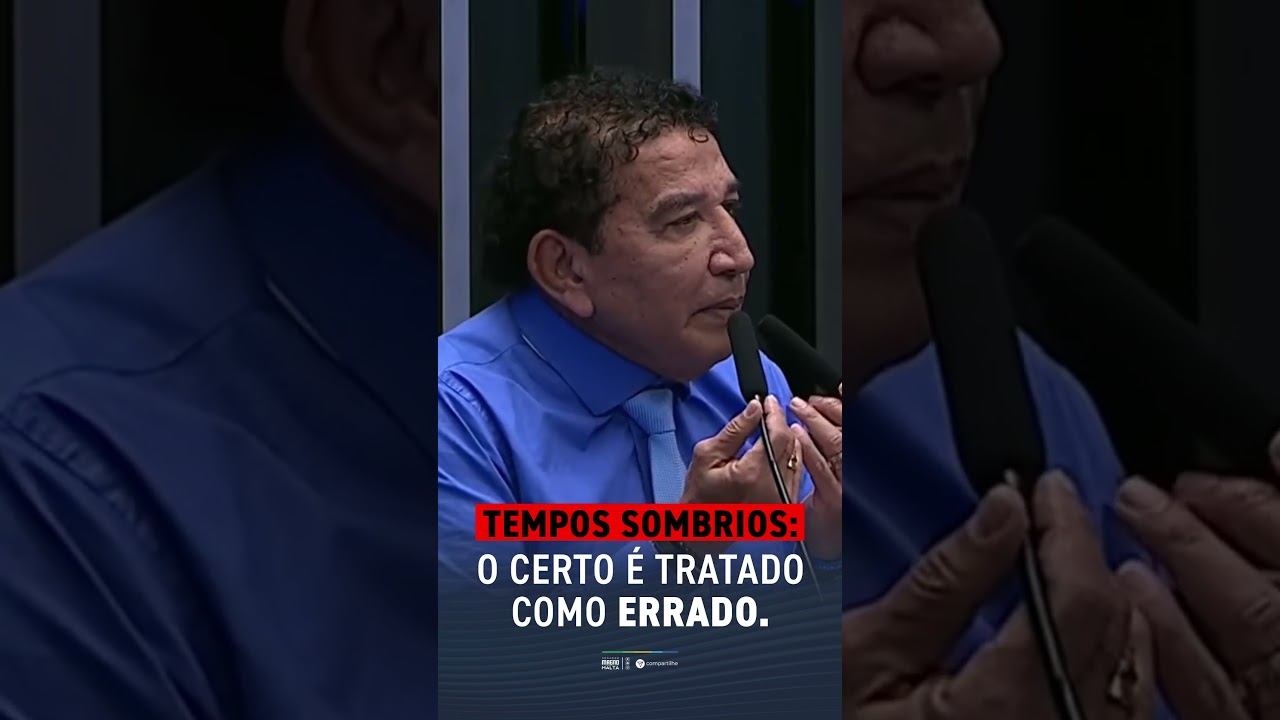 TEMPOS SOMBRIOS: O CERTO É TRATADO COMO ERRADO.