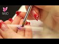 3D Nail Art Design Lily Style Flower with long leaves Tutorial Video by Naio Nails
