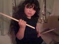 Valerie on drums