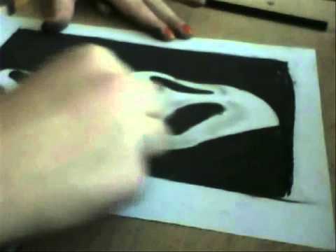 how to draw ghost face