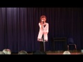 Emily sings at talent show - daddy camera
