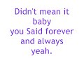 Taylor Swift- Forever and Always with lyrics on screen!