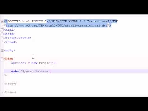 how to create object in php