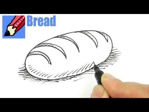 how to draw bread