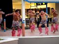 group at denarau port performing to te vaka