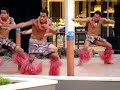 group at denarau port performing to te vaka