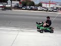 Truck going thru stop light looking at a TRQ Go Ped