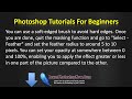 How To Create Special Effects With Adobe Photoshop - Part 1