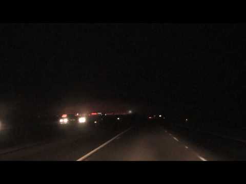 Panasonic HDC-HS300 foggy night drive low-light