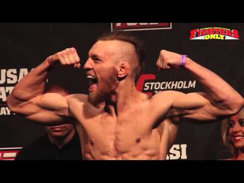 mcgregor - Connor McGregor vs Marcus Brimage: UFC on Fuel TV 9 weighin snippet - Official Website: http://www.fightersonlymag.com/ - Clothing & MMA Gear: http://www.fig...