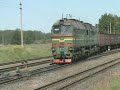 Latvian diesel locomotive 2M62U-0266+2M62U-0071+2M62-0345