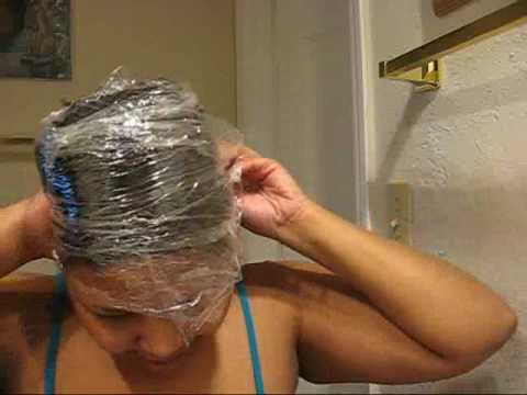 silk wrap - After washing, I decided to straighten my hair by rollersetting and wrapping. I wanted to try a silk wrap for the first time, to see if it'd work on my hair....