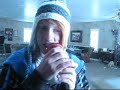 Me biting the top off a pop can
