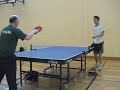 table tennis loop aginst backspin