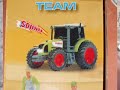 unpack,** my new  miniature Claas (tractor & trailer) ......**