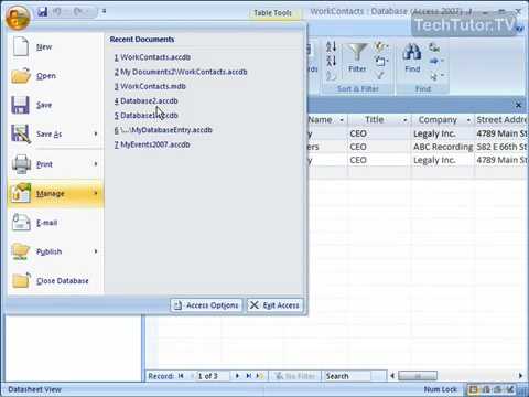 how to compact and repair access 2007 in vba