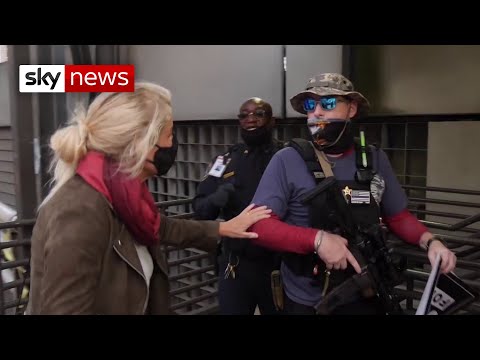 US Election: 'Why are you so heavily armed?!'