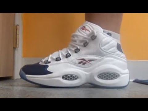 Reebok Pearlized Blue Question Allen Iverson Sneaker Review With @DjDelz