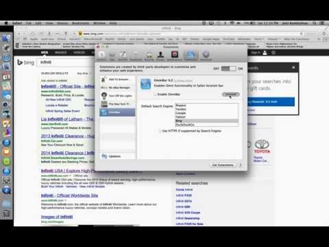 how to uninstall bing search engine