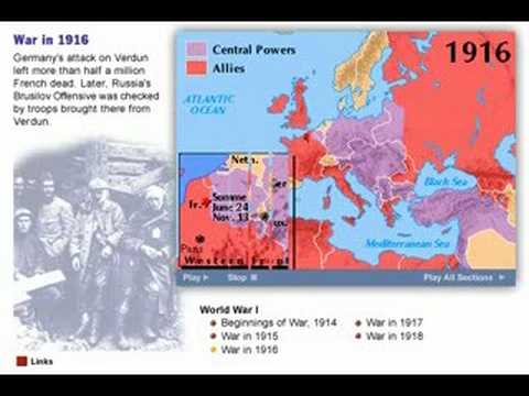 world war 1 map 1918. History of World War One 1914