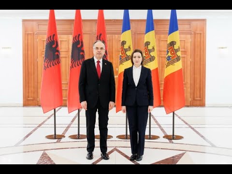 Президент Республики Молдова Майя Санду приняла в Кишиневе Президента Республики Албания Байрама Бегая