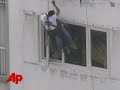 Raw Video: Towering Window Washer Rescue