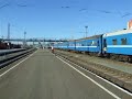 Train Novosibirsk - Almaty arriving at Barnaul Train Novosibirsk - Almaty arriving at Barnaul