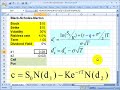Using Excel to calculate Black-Scholes-Merton option price
