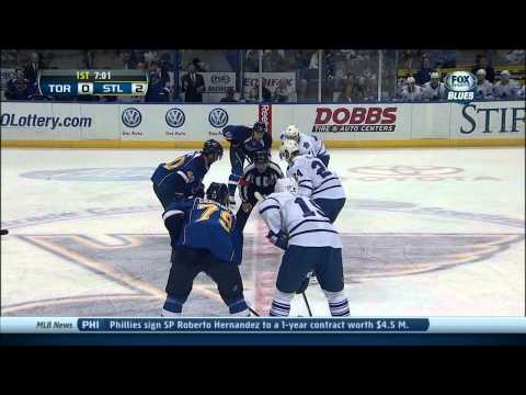 Shot - Jaden Schwartz wrist shot goal 2-0 Toronto Maple Leafs vs St. Louis Blues 12/12/13 NHL Hockey. 1ST PERIOD 12:59 STL Jaden Schwartz (8) Wrist shot - ASST: Vla...