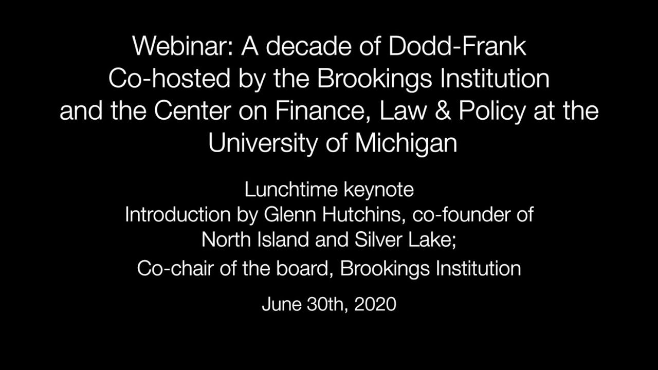Lunchtime keynote Introduction by Glenn Hutchins, co-founder of North Island and Silver Lake; Co-chair of the board, Brookings Institution