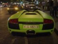 Lamborghini LP-640 roadster by night (chrome + matte green)
