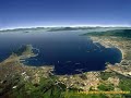 Vista aerea de la Bahia de Algeciras y Gibraltar