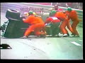 Martin Brundle crashes heavily at Monaco. 1984