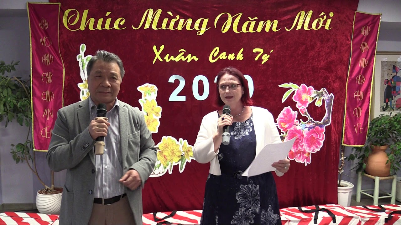 BÀ TAMARA CHỦ TỊCH HỘI TRỐNG CƠM CHÚC TẾT CANH TÝ 2020
