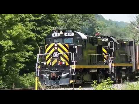 RS18 - B&H RS18 on point with Livonia Avon & Lakeville C424 trailing hauls a string of tank cars today in Painted Post, NY on the former Erie Rochester Division.