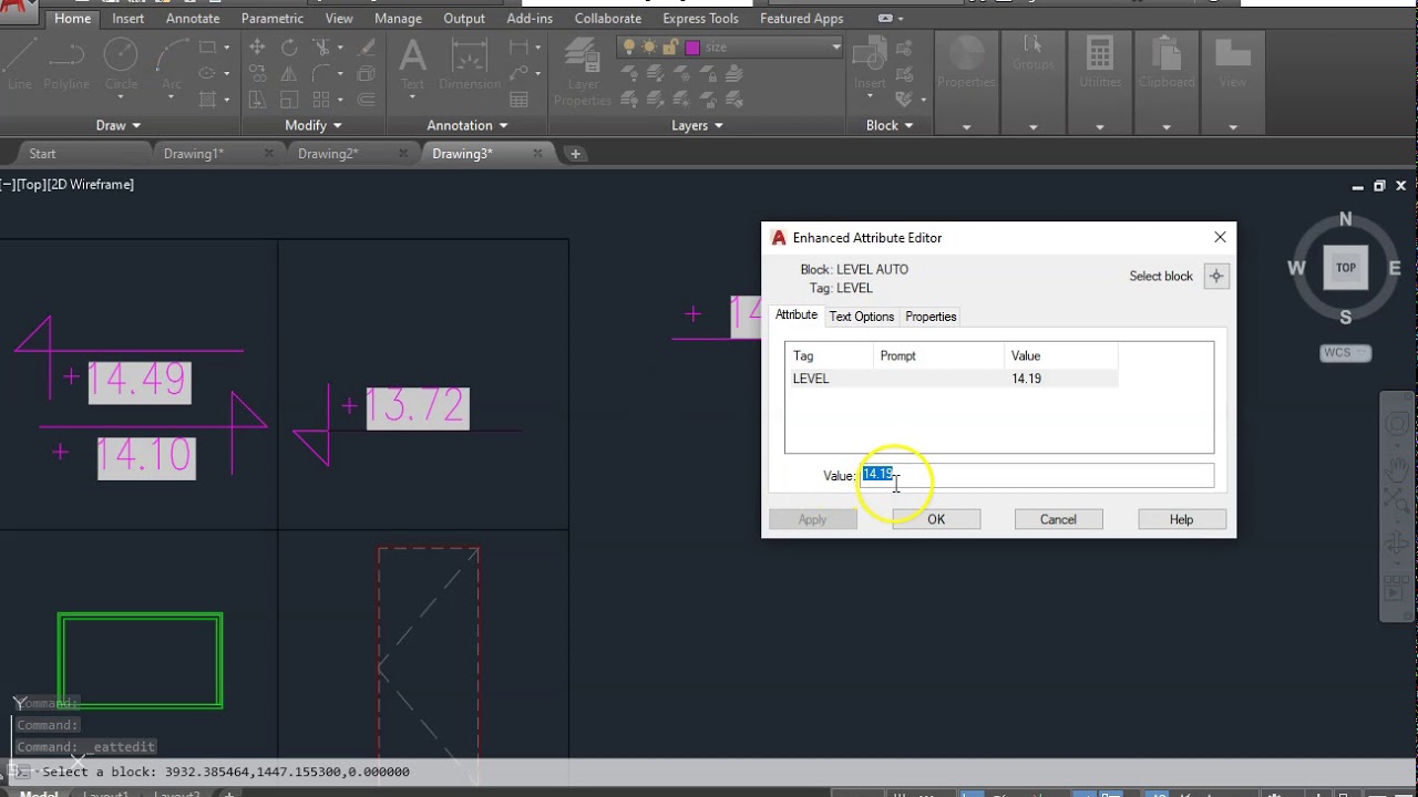 עריכת טקסט בבלוק
