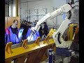 Arc welding robot on a rail