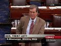 Senator, Minority Whip Trent Lott talks about an Energy Bill before the Senate. He clearly favors oil production over wind and solar.