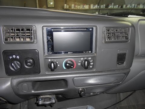 How to install a double din DVD stereo in a 99-03 Ford Super Duty Pickup or Excursion