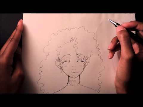 how to draw wavy hair step by step