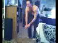 cat plays fetch with rubber band