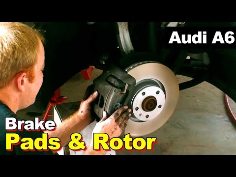 2008 Audi A6 Front Brake pads and Rotor Replacement