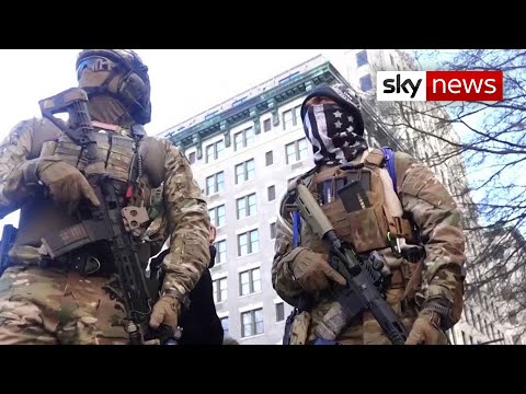 The armed militia making their voices heard in the last days of Trump's presidency