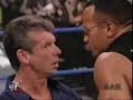 the rock and trish stratus make vince kiss