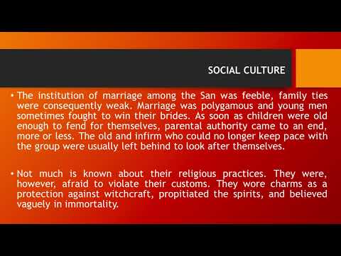 The SAN peoplebushmen