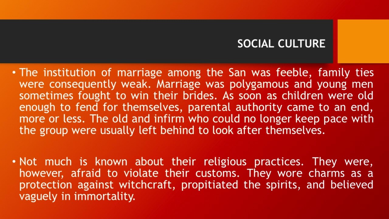 The SAN peoplebushmen